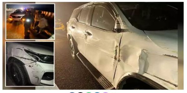 కారును ఢీకొట్టిన భారీ ట్రక్కు.. మహిళా మంత్రికి తప్పిన పెను ప్రమాదం