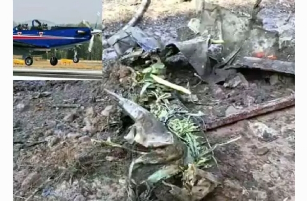 కూలిన విమానం కూలిన విమానం