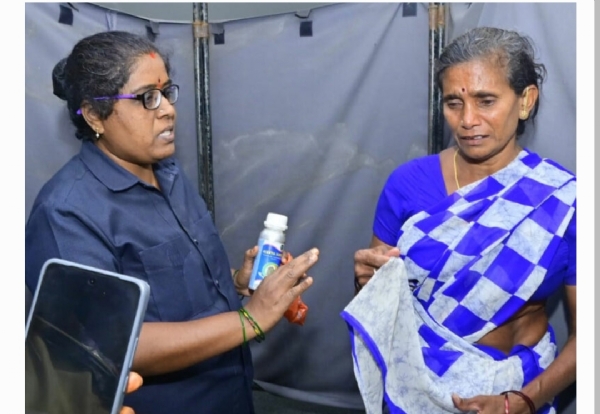 పురుగుల మందు డబ్బా మహిళ పురుగుల మందు డబ్బా మహిళ