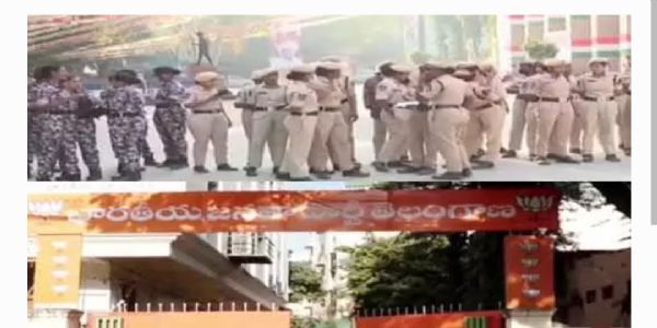 BJP ఆఫీసుల ముట్టడికి AICC పిలుపు.. గాంధీభవన్ వద్ద భారీగా పోలీసుల మోహరింపు