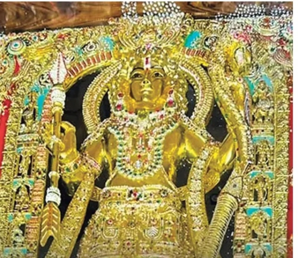 ayodhya/gold/diamnd adorned idol