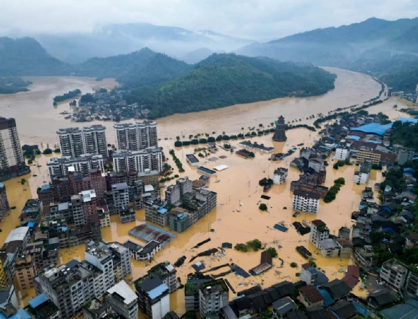 rains hit China Beijing