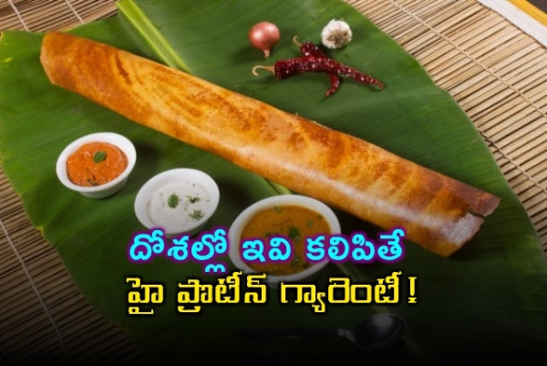దోశల్లో ఇవి కలిపితే హై ప్రొటీన్ గ్యారెంటీ!