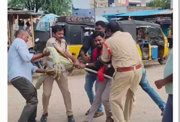 బిజెపి నాయకుల నిరసన