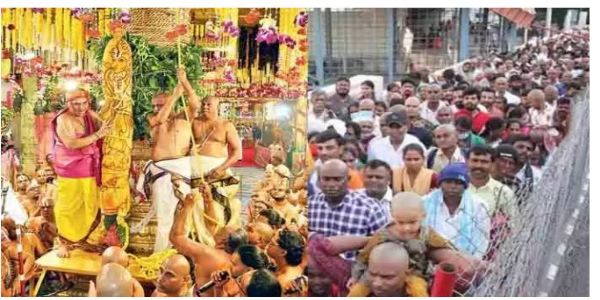 బ్రహ్మోత్సవాల వేళ తిరుమలలో భక్తుల రద్దీ.. శ్రీవారి దర్శనానికి 8 గంటల సమయం