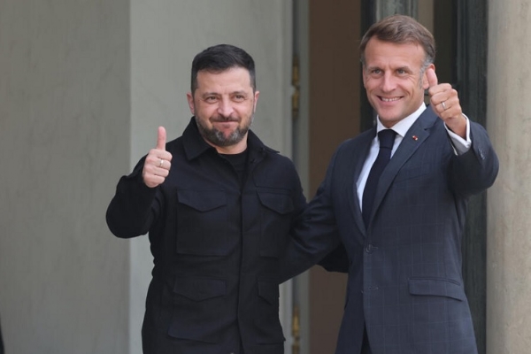 Following the meeting in Paris between French President Emmanuel Macron and Ukrainian President Volodymyr Zelensky.