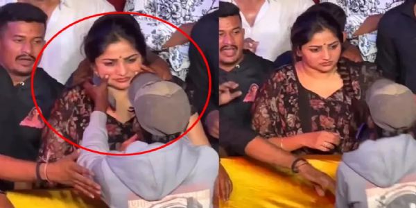 పబ్లిగ్గా బుగ్గగిల్లిన ఆకతాయి.. షాకైన హీరోయిన్ రచితా రామ్ .. వీడియో వైరల్