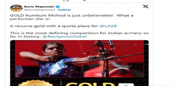 ఆసియా  ఆర్చరీలో మరో గోల్డ్.. తొలి భారత మహిళగా కుంకుమ్ మొహోద్
