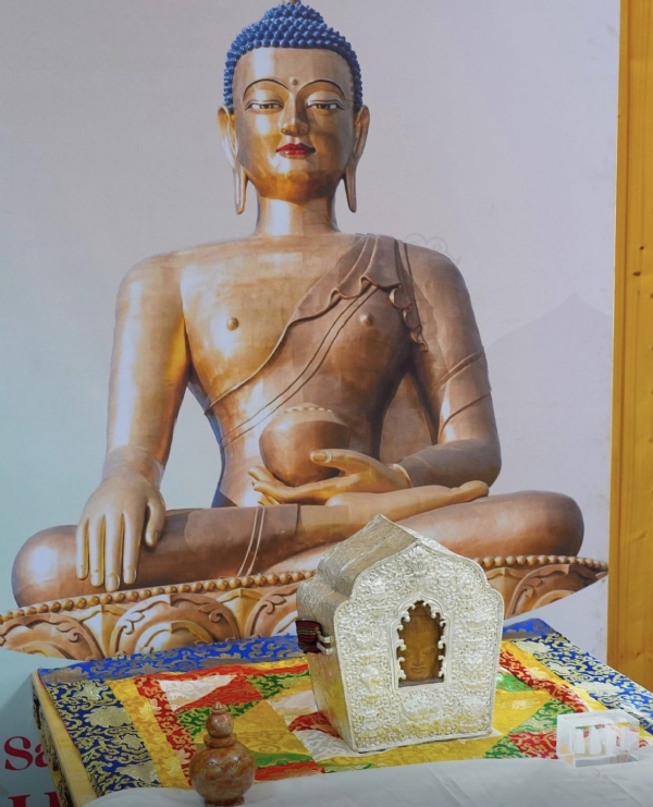 Sacred Relics of Lord Buddha Installed at Exhibition Site in Jivetsal Sacred Relics of Lord Buddha Installed at Exhibition Site in Jivetsal