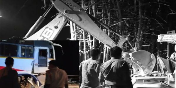 నంద్యాలలో ఘోర రోడ్డు ప్రమాదం.. ఆర్టీసీ బస్సు, బొలేరో ఢీ.. ఇద్దరి మృతి