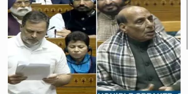 లోక్సభలో రాహుల్ గాంధీ వ్యాఖ్యల దుమారం.. రక్షణ మంత్రి రాజ్నాథ్ సింగ్ తీవ్ర అభ్యంతరం