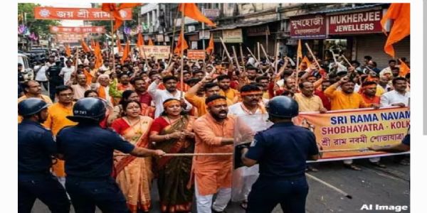 శ్రీరామ నవమి శోభాయాత్రను అడ్డుకున్న పోలీసులు! కోల్కత్తాలో హై టెన్షన్