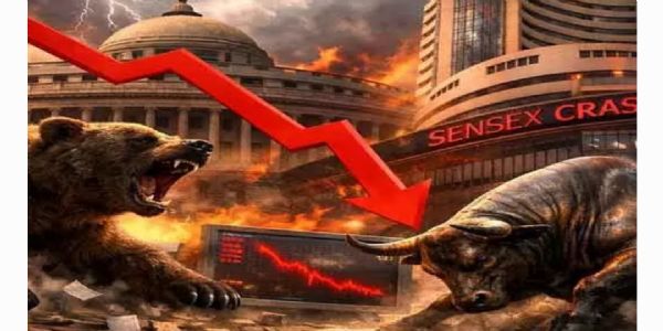 యుద్ధం ఎఫెక్ట్.. కుప్పకూలిన మార్కెట్లు.. సెన్సెక్స్ 1700, నిఫ్టీ 500 పాయింట్లు పతనం