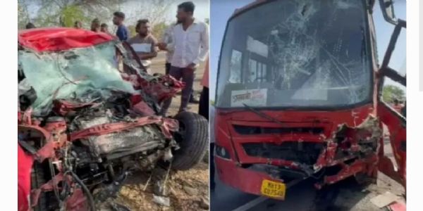 మహారాష్ట్రలో ఘోర రోడ్డు ప్రమాదం రోడ్డు ప్రమాదం.. మూడు వాహనాలు ఢీ.. ఆరుగురు మృతి..