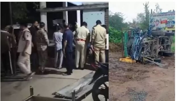 పికప్ వ్యాన్ను ఢీకొన్న డంపర్.. ఎనిమిది మంది కూలీలు మృతి పికప్ వ్యాన్ను ఢీకొన్న డంపర్.. ఎనిమిది మంది కూలీలు మృతి