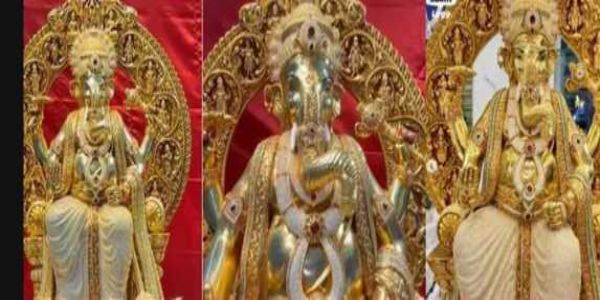 బేగంబజార్లో 3.8 లక్షల వజ్రాలతో కొలువుదీరిన వినాయకుడు