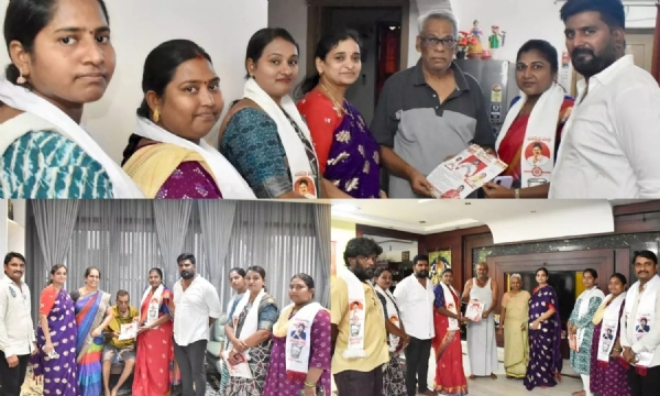 జనసేన వీరమహిళ విజయలక్ష్మి గునుకుల నెల్లూరులో ఇంటింటి ప్రచారం!
